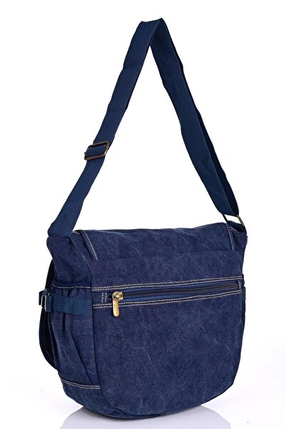ÇÇS 30750 Полотняна сумка через плече з ременем для поштаря, темно-синя