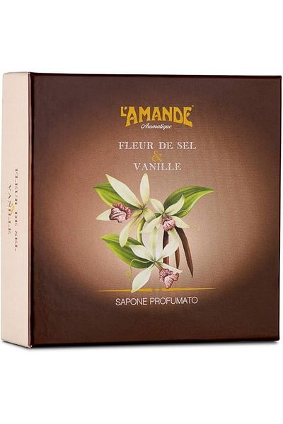 L Amande Scented soap, L'Amande Fleur De Sel and Vanilla, in box, 100% vegetable without preservatives, 150gr