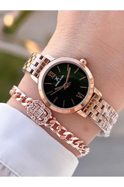 Daniel Klein Steel Cord 2 Years Warranty 3 Atm Water Resistant+Wristband Women Wrist Bfg.13779.9