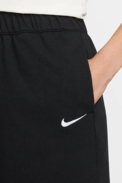 Nike Sportswear Essential Loose Fit Jersey Shorts Bol Kesim Ağır Modal Kadın Şort Siyah