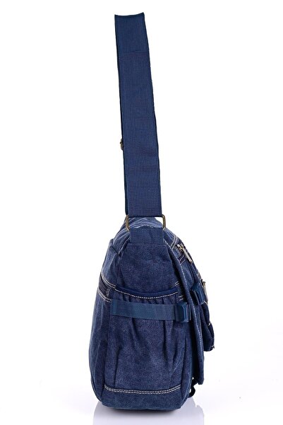 ÇÇS 30750 Полотняна сумка через плече з ременем для поштаря, темно-синя