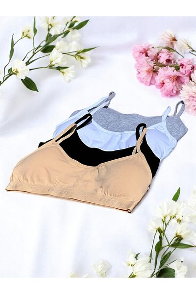 Kossiga Set de 4 piese, din bumbac colorat, cu curele din lycra și jumătate de rezervor pentru fete tinere