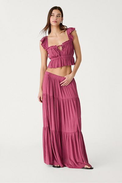 Stradivarius Boho midi skirt