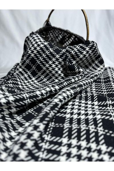 BURSA KUMAŞTAN En150 Double Winter Plaid Houndstooth Chanel Fabric Jacket, Coat, Dress, Skirt, Gilet and Homewear