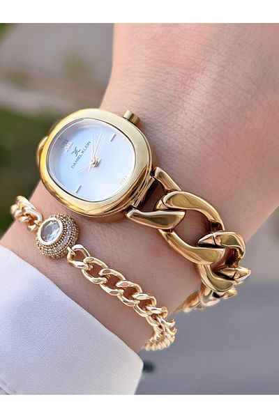 Daniel Klein Steel Cord 2 Years Warranty 3 Atm Water Resistant+Wristband Women Wrist Watch Bfg.13915.2
