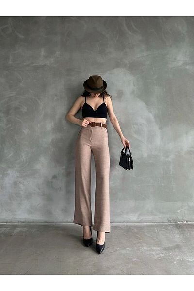 Butik Linen Trousers with Belted Waist