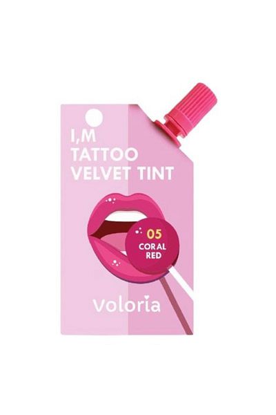 voloria I'm Tattoo Velvet Tint 05 Coral Red by Voloria