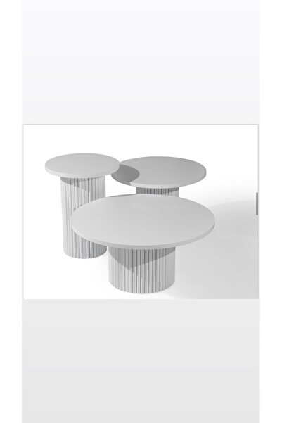 Kızılaslan Mobilya Bohem Mantar Orta sehpa takımı 3lü set inegöl mobilyası