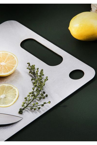ALTIN MUTFAK Stainless Steel Cutting Board Antibacterial Anti-Mildew Chopping Board
