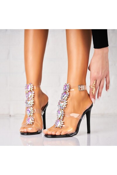 Joana Women's Sandals with Black Silicone Heels Gurma