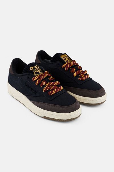 Reebok حذاء تنس برباط C 85 للأولاد من كيدز بوي، أسود