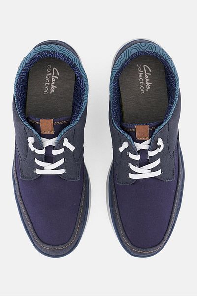 CLARKS Men Standard Cantal Low Lace Up Casual Shoes, Navy