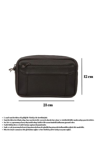 CERFF LEATHER CLUP Black Unisex Vegan Leather Clutch & Clutch Hand & Wrist Bag
