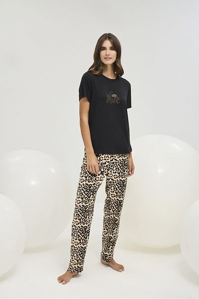 Sevim 16458 Women's Stone Printed Pants Suit