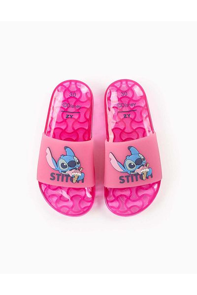Ziddy Rubber Flip-Flops for Girls 'Stitch', Pink