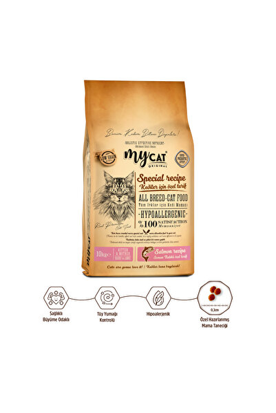 My Cat Mycat Orıgınal Az Tahıllı Somon Balıklı Yavru Ve Anne Kuru Kedi Maması...