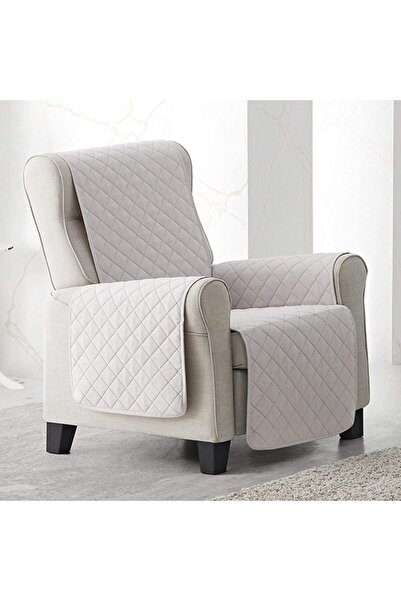 Pucioasa Quilted armchair cover, White