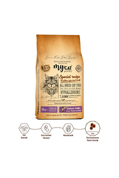 My Cat Mycat Az Tahıllı Somon Balıklı Diyet & Kısır Kedi Maması 10kg