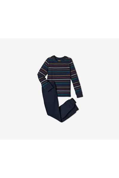 Tchibo Kids Boy 2 Pcs Stripe T-shirt And Pajama Set, Navy Combo