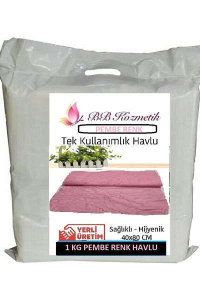 BB KOZMETİK Disposable Towel Pink Color 40X80 cm 1 kg