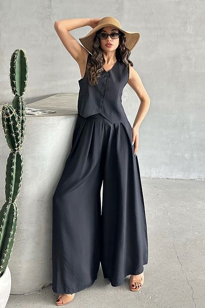 MD trend Women's Vest and Loose Trousers Double Set