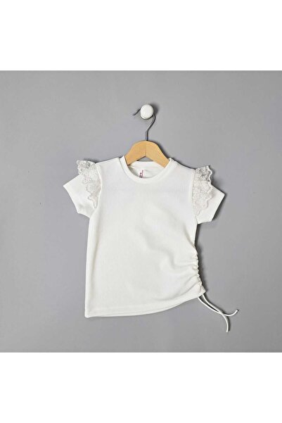 BLR KİDS Girl Linen Skirt Stone Detailed Suit