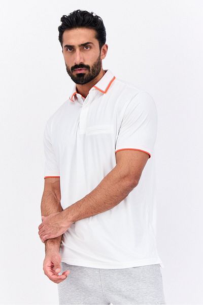 Head Men Sportswear Fit Short Sleeve Golf Polo Shirts, White