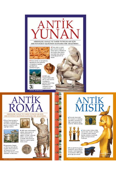 TÜRKİYE İŞ BANKASI KÜLTÜR YAYINLARI Antik Roma - Antik Mısır - Antik Yunan / ...