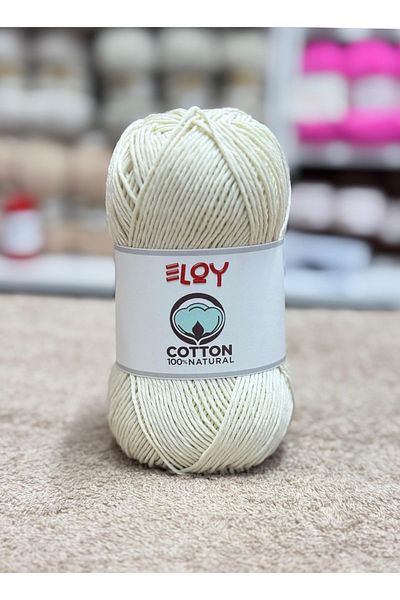 Eloy Βαμβακερό Amigurumi Punch Νήμα Πλεξίματος Χεριών 100 gr Χρώμα 0288 Κρέμα