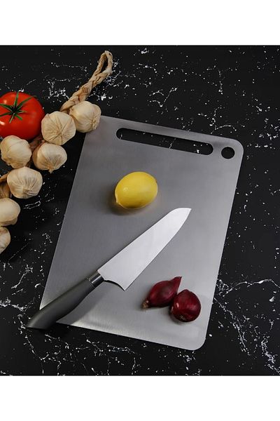 ALTIN MUTFAK Stainless Steel Cutting Board Antibacterial Anti-Mildew Chopping Board