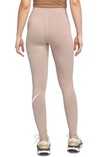 Nike Sportswear Club High Rise Cotton Leggings Ψηλόμεσο βαμβακερό μπεζ κολάν