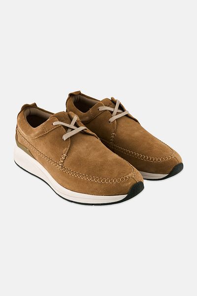 CLARKS Men Coast Lite Weave Lace Up Casual Shoes, Tan