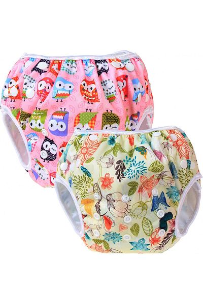 Teamoy Set of 2 pairs of Teamoy children's swimming trunks, polyester, multicolor, 22 x 37 cm, 0-3 years