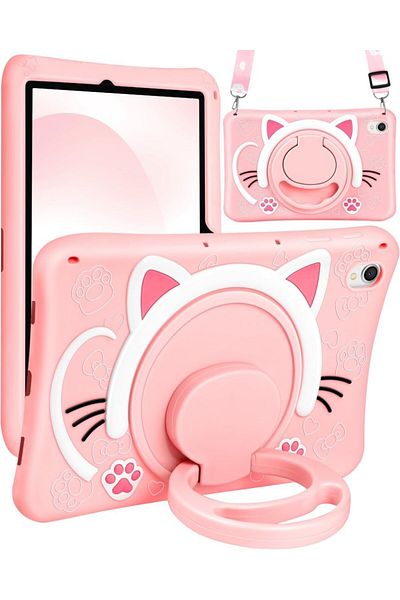UnDePlus Xiaomi Redmi Pad Se 8.7 Inch Compatible Case Cute Dolls Children's Case with Stand Fun 3D Characters