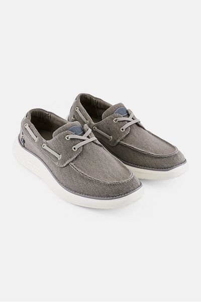 Ocean Pacific Men Lace Up Casual Shoes, Light Grey