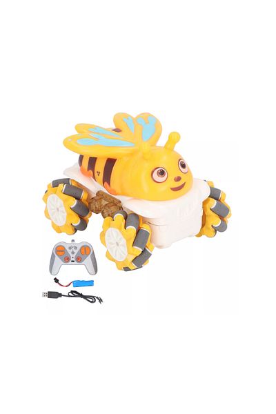 STEM 1:36 2.4G Anti-frequency Nine Pass Light Stunt Car Yellow Color - 1PC Style May Vary