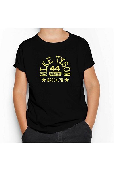 Z zepplin Mike Tyson 44 Wins by Knockout Black Kids T-Shirt
