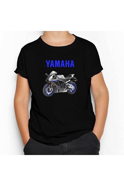 Z zepplin Yamaha Text R1M Black Kids T-Shirt