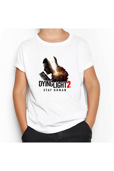 Z zepplin Dying Light Stay Human Λευκό παιδικό μπλουζάκι