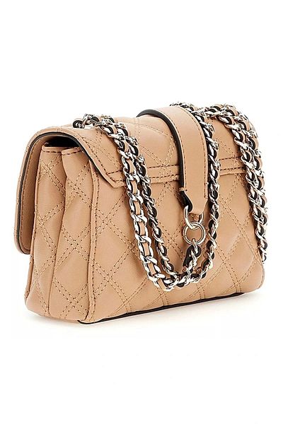 Guess Gıully Mini 2 Comp Cnvrtbl Flp Women's Beige Mini Bag Hwqg8748740-Bei
