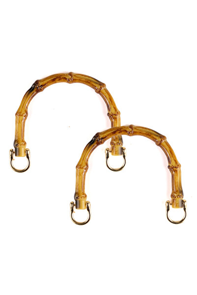 Prestij Boncuk Mâner pentru geantă din acril Bamboo Look 17 x 13 cm