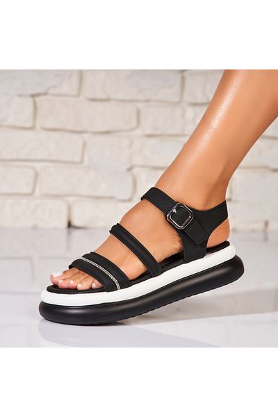 Joana Sandale fara Toc din Piele Ecologica dama Negre Jenay