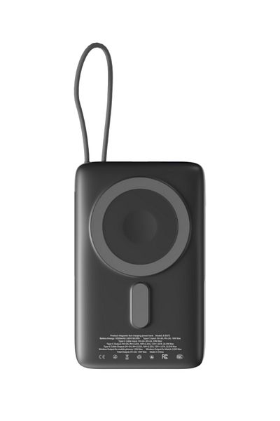 Jeebel | 10000mAh Magsafe Wireless Power Bank | USB-C Port & Built-in USB-C Cable 22.5W | BLACK