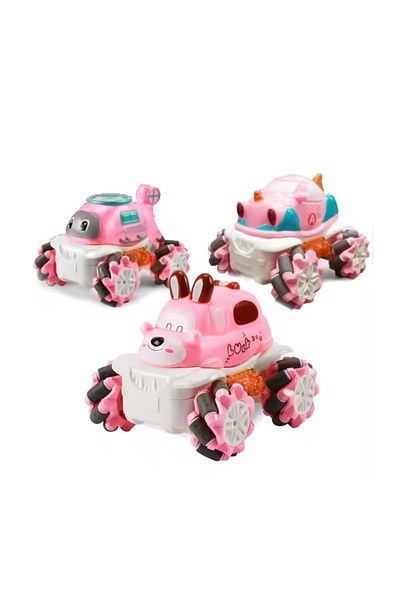 STEM 1:36 2.7G Anti-frequency Nine Pass Light Stunt Car Pink Color - 1PC Style May Vary