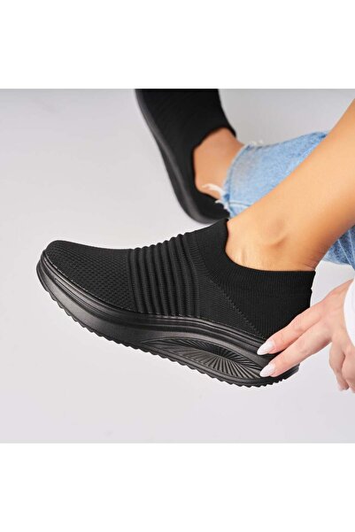 Joana Women's Black Textile Sneakers Mabel