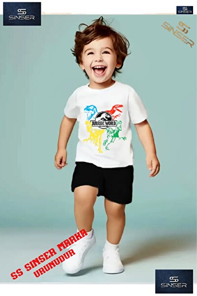 SS SİNSER Παιδικό μπλουζάκι JURASIC WORLD DINOSAUR με ειδική στάμπα και λαιμό...