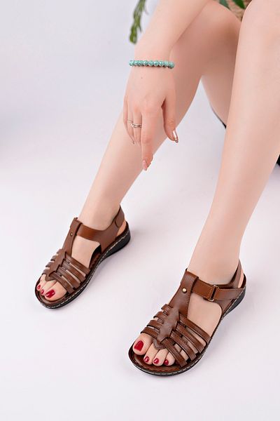 McDark Women's Taba Velvet Wedding Heel Orthopedic Sandals