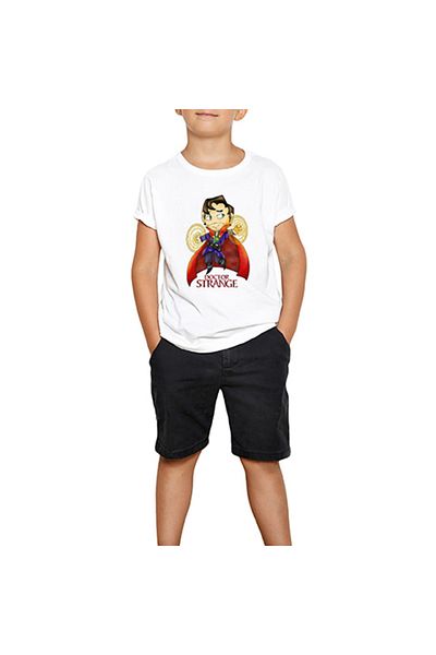 Z zepplin Dr. Strange Cartoon White Kids T-Shirt