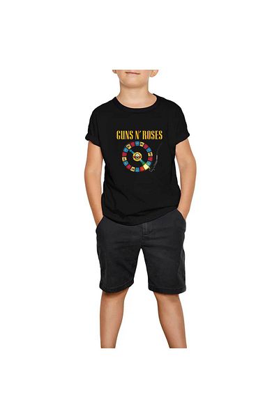 Z zepplin Guns N Roses Record Black Kids T-Shirt