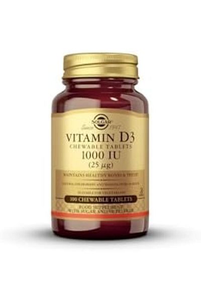 Solgar Vitamin D3 1000 Iu Chewable Tablets, 100 Count